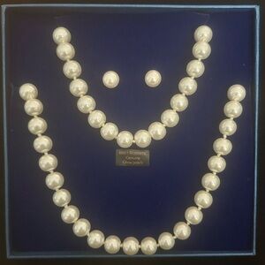 3 Piece Glass Pearl Jewelry Set